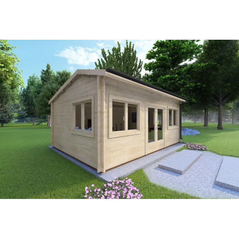 Remise en bois CAMILLA 6x4.20 44mm, côté gauche