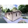 Chalet en bois DALIA 5x7 44mm, façade côté gauche