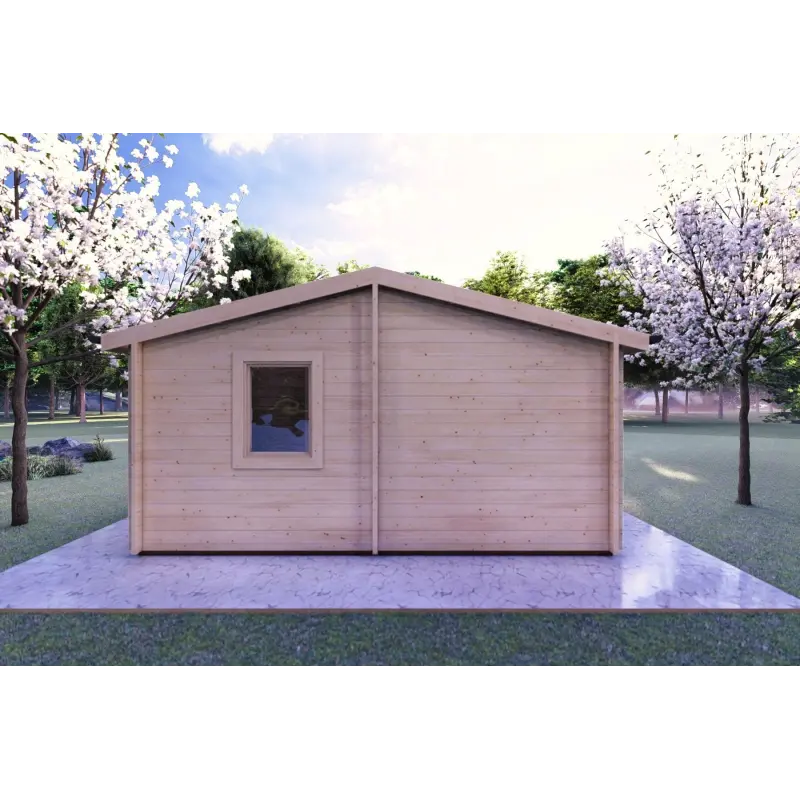 Chalet en bois DALIA 5x7 44mm, vue arrière