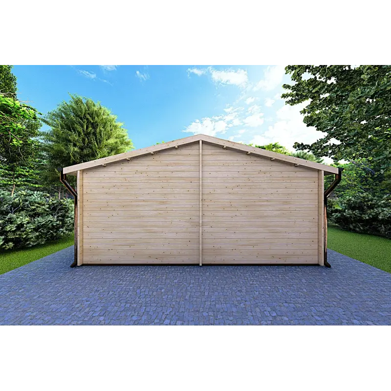 Chalet en bois ALMA 6x11 44mm, vue arrière