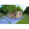 Bureau-Studio de jardin ADELE 8x6 44mm, façade côté droit