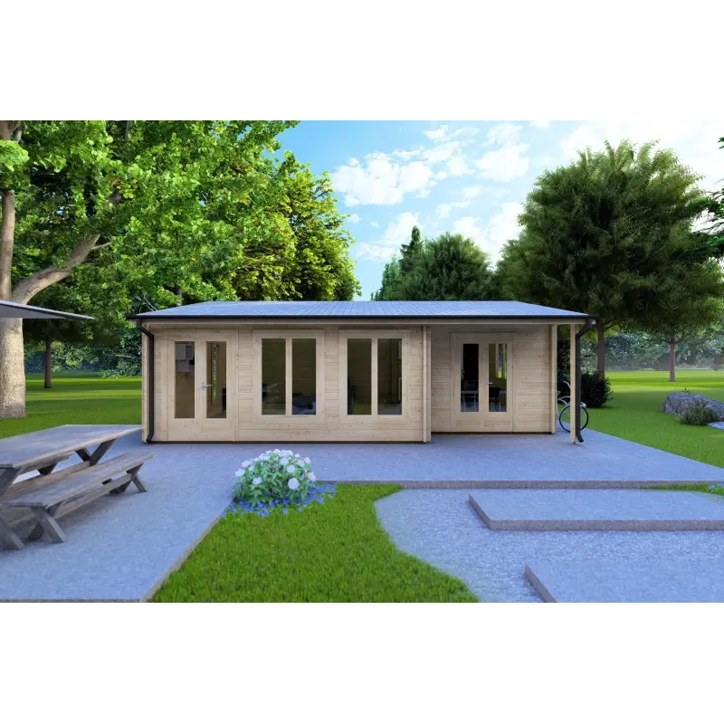 Bureau-Studio de jardin ADELE 8x6 44mm, vue frontale
