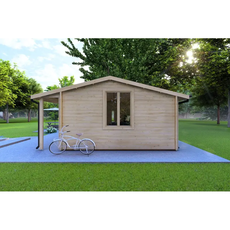 Bureau-Studio de jardin ADELE 8x6 44mm, côté droit