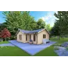 Bureau-Studio de jardin NOEMI 10x6 44mm, façade côté droit