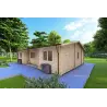 Chalet en bois GIADA 10x7.2, 44mm, façade côté droit