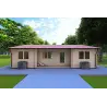 Chalet en bois GIADA 10x7.2, 44mm, vue frontale