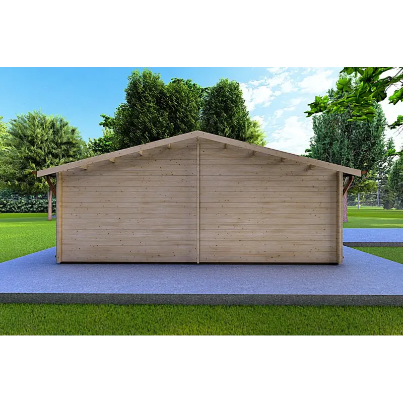 Chalet en bois GIADA 10x7.2, 44mm, côté gauche