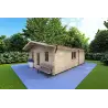 Chalet en bois LARA 6x8, 44mm, façade côté droit