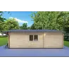 Chalet en bois LARA 6x8, 44mm, côté droit
