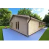 Chalet bois NIZZA 8x14.50, 44mm, façade côté droit