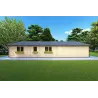 Chalet bois NIZZA 8x14.50, 44mm, côté droit