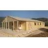 Chalet en bois SOFIA 8x14.50, 44mm, façade côté droit – modèle réalisé