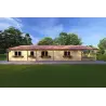 Chalet en bois SOFIA 8x14.50, 44mm, côté gauche