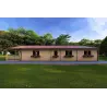 Chalet en bois SOFIA 8x14.50, 44mm, côté droit