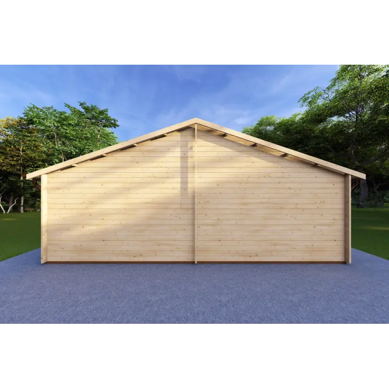 Chalet en bois SOFIA 8x14.50, 44mm, vue arrière