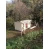 Maison en bois de jardin AZZURRA 5x3 44 mm, façade côté gauche – modèle réalisé