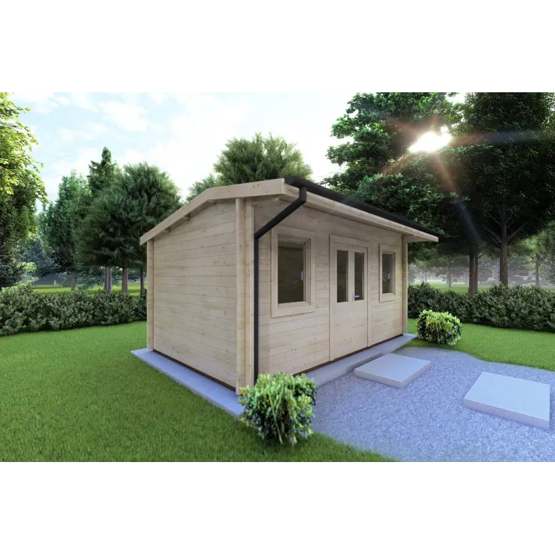 Maison en bois de jardin AZZURRA 5x3 44 mm, côté gauche