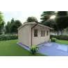 Maison en bois de jardin AZZURRA 5x3 44 mm, côté gauche