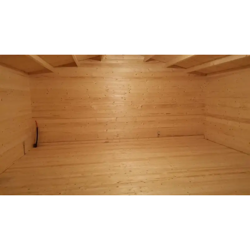 Véranda bois LELLA 6x6 44mm, intérieur - modèle réalisé