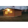 Véranda bois LELLA 6x6 44mm, modèle réalisé - façade côté droit