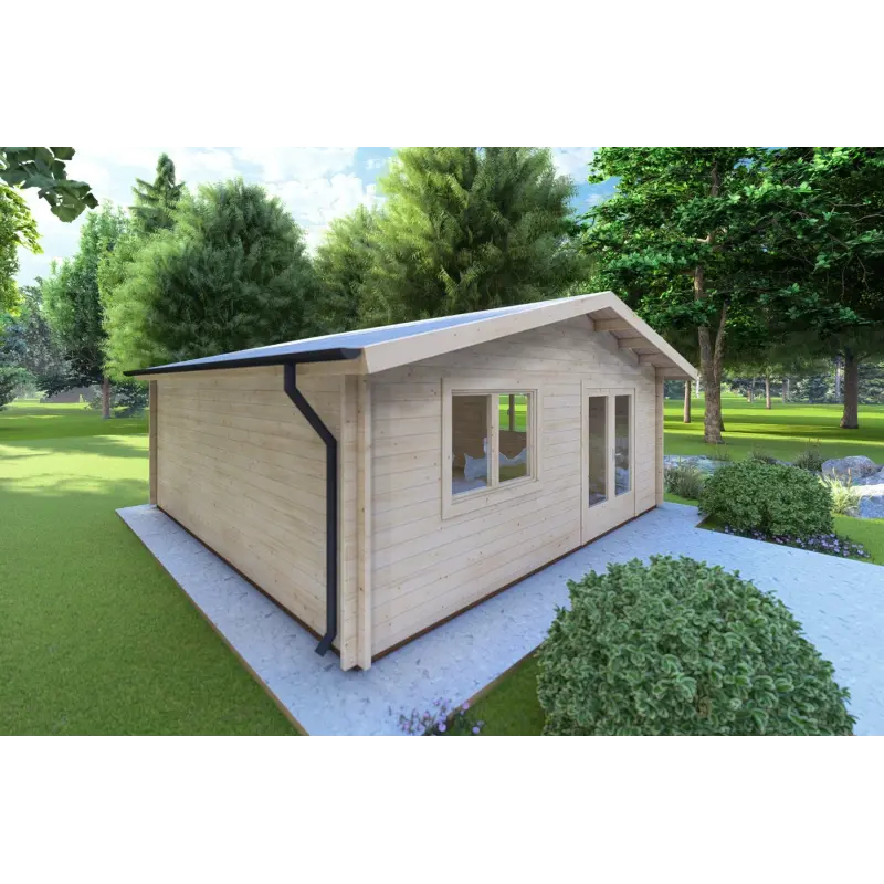 Véranda bois LELLA 6x6 44mm, côté gauche