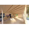 Véranda bois LELLA 6x6 44mm, intérieur
