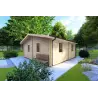 Abri de jardin IRMA 5x6 44mm, façade côté droit
