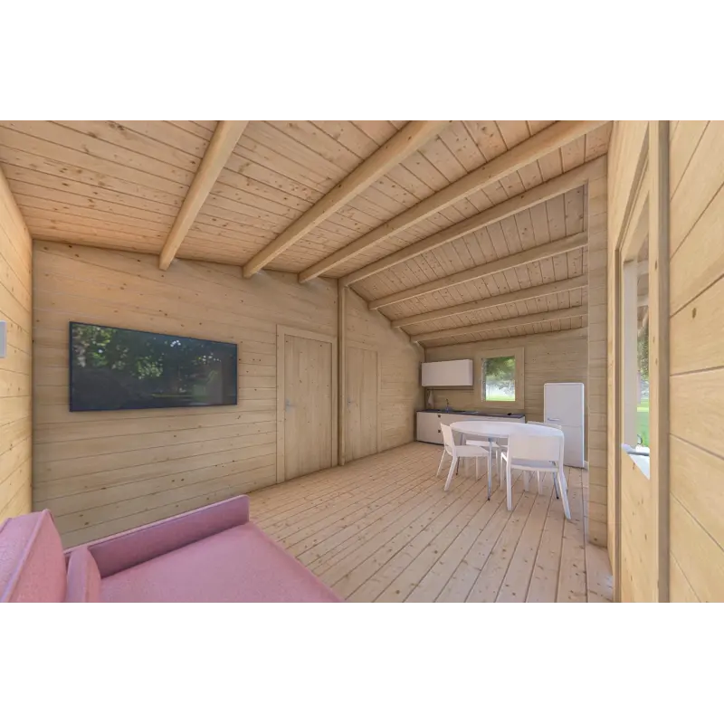 Abri de jardin IRMA 5x6 44mm, espace de vie ouvert