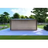 Abris de jardin NELLA 6x4.2 avec auvent intégré 6x1.6 44mm, vue arrière