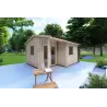 Abris de jardin en bois SONIA 5x4 44mm, façade côté gauche