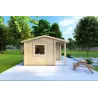 Abris de jardin en bois SONIA 5x4 44mm, côté gauche