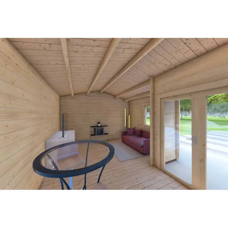 Abris de jardin en bois SONIA 5x4 44mm, intérieur