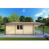 Maison en bois PERLA 6x6 , 44/100/44 mm, côté gauche