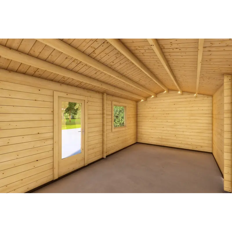 Garage en bois SIMPLE 3.5x6, 44mm, parois intérieures