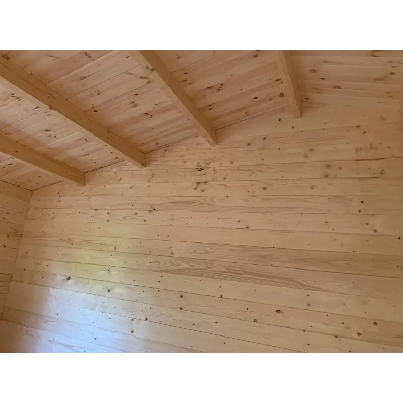 Garage DOUBLE en bois 6x6, 44mm, intérieur – modèle réalisé