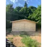Garage DOUBLE en bois 6x6, 44mm, vue frontale – modèle réalisé