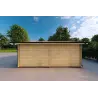 Garage DOUBLE en bois 6x6, 44mm, côté droit
