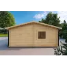 Garage in bois TRIPLE 9x6, 44mm, côté droit