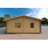 Garage in bois TRIPLE 9x6, 44mm, côté gauche