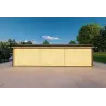 Garage in bois TRIPLE 9x6, 44mm, vue arrière