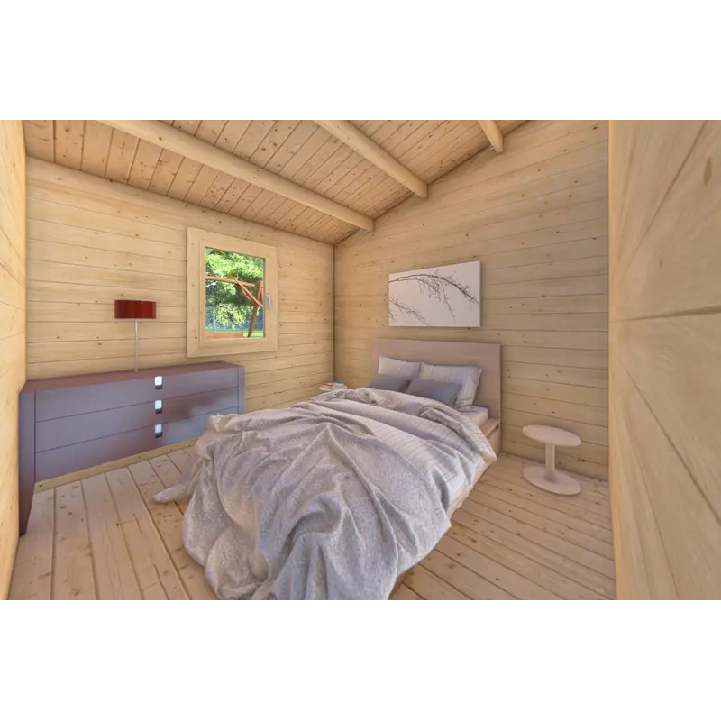 Maison en bois économique Irma 6x6 | Caleba
