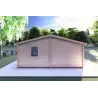 Chalet bois DALIA 6x8 44mm, vue arrière