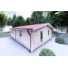 Chalet bois DALIA 6x8 44mm, façade côté gauche