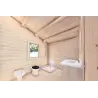 Chalet bois DALIA 6x8 44mm, intérieur salle de bains