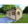 Abris de jardin en bois CAMILLA 5.5x4.2 44mm, façade côté droit