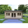 Abris de jardin en bois CAMILLA 5.5x4.2 44mm, vue frontale