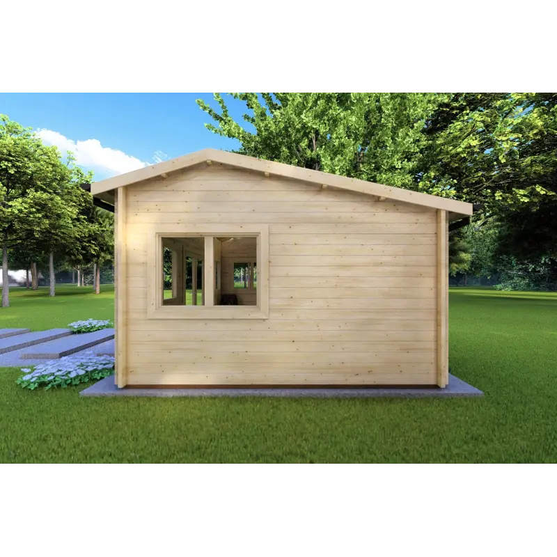 Abris de jardin en bois CAMILLA 5.5x4.2 44mm, côté droit