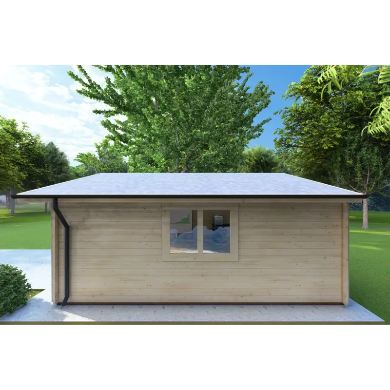 Abris de jardin en bois LELLA 5x5 44mm, côté droit