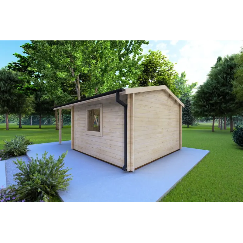 Remise en bois SONIA 6x4 44mm, côté droit