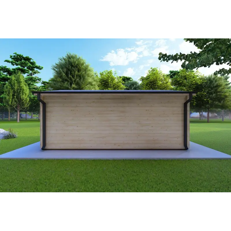 Remise en bois SONIA 6x4 44mm, vue arrière